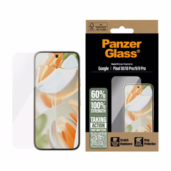 Tvrzené sklo PanzerGlass Google Pixel 10/10 Pro/9/9 Pro Edge-to-Edge